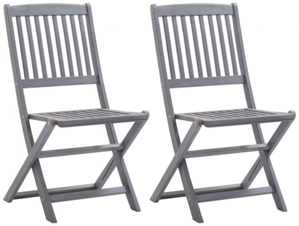 vidaXL Klappbare Gartenstühle 2 Stk. mit Kissen Massivholz Akazie 3064546 Bild 9