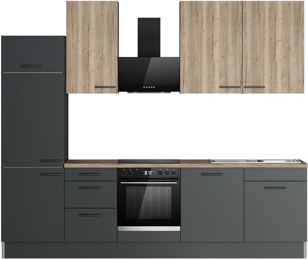 OPTIFIT Küchenzeile Fiona, Breite 290 cm, mit Hanseatic-E-Geräten, in Premium oder Basic