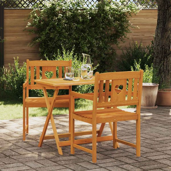 vidaXL Bank Outdoor 2 pcs Natur 56 x 55,5 x 90 cm Massivholz Akazie 42028088