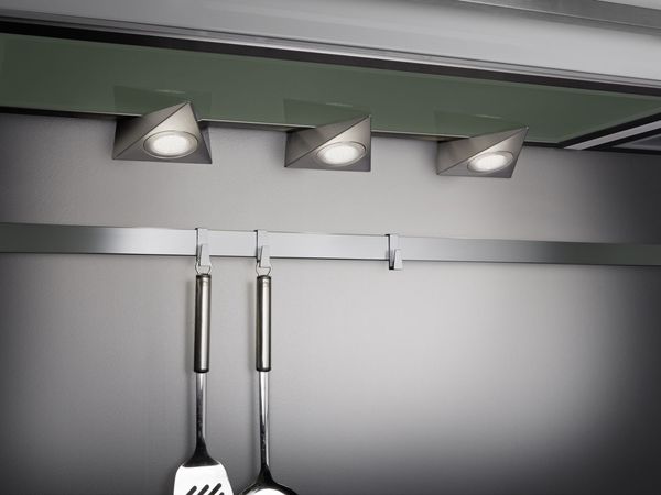 Trio Ecco LED-Unterbauleuchte 3er-Set, 3W, Nickel Matt (273370307)