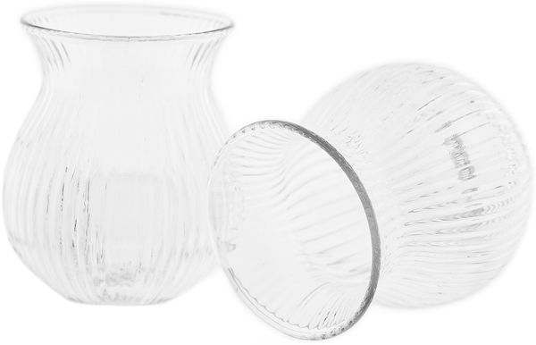 Mini-Teegläser, 100 ml - 6-teiliges Set im geriffeltem Design