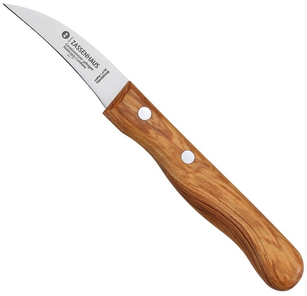Gemüsemesser gebogen, Olivenholz