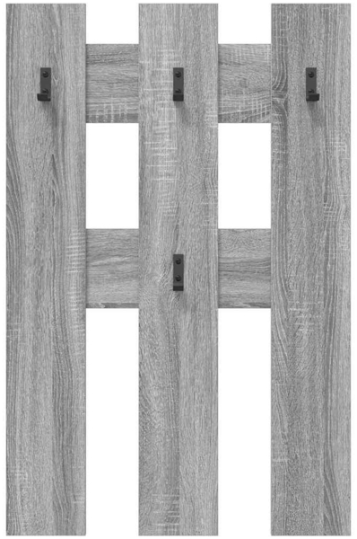 vidaXL Wandmontierter Kleiderständer Grau Sonoma 65 x 3 x 100 cm 874504 Bild 4