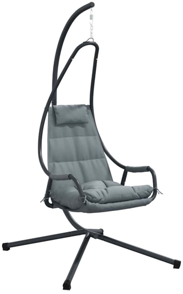 vidaXL Hängendes Ei-Stuhl Anthrazit 94 x 107 x 196,5 cm Stahl 42003852