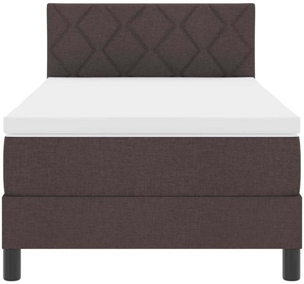 vidaXL Boxspringbett mit Kopfteil Dunkelbraun 90 x 200 cm Stoff 3338737 Bild 7