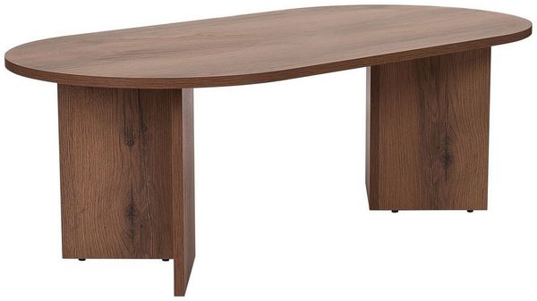 Stylish Walnut Coffee Table, 119 x 60 x 40 cm | 100% Melamine Coated Particle Board, 18 mm Thick | Perfect for Modern Living Rooms & Cozy Spaces