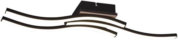Reality Leuchten 'ROUTE' LED-Deckenleuchte, MDF braun, 56 x 7 x 12 cm, 3000K warmweiß Bild 2