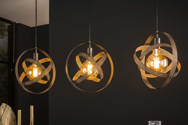 KAWOLA Hängeleuchte DILLY Hängelampe 3-flammig Metall schwarz 150 x 33 x 115 cm