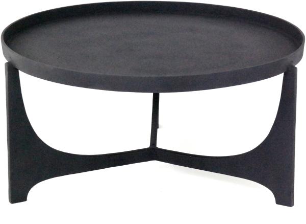 Couchtisch >2190< in Schwarz, Aluminium - 36x75cm (HxD)