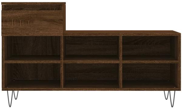 vidaXL Schuhregal Braun Eichen-Optik 102x36x60 cm Holzwerkstoff 831371 Bild 4