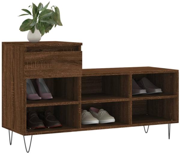 vidaXL Schuhregal Braun Eichen-Optik 102x36x60 cm Holzwerkstoff 831371 Bild 2