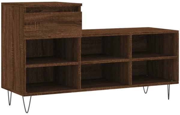 vidaXL Schuhregal Braun Eichen-Optik 102x36x60 cm Holzwerkstoff 831371 Bild 1
