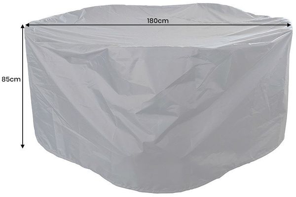 riess-ambiente Gartenmöbel-Schutzhülle PRESTIGE PROTECT 180cm anthrazit · runde Schutzhaube für Möbel (Einzelartikel, 1-St), reißfeste Abdeckung aus witterungsbeständigem Gewebe · für Gartenmöbel