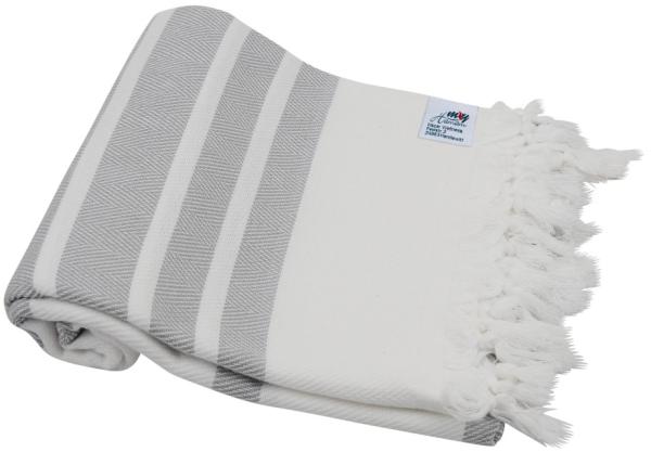 Hamamtuch weiß hellgrau Fisch Style ca. 100x175 cm Bild 3