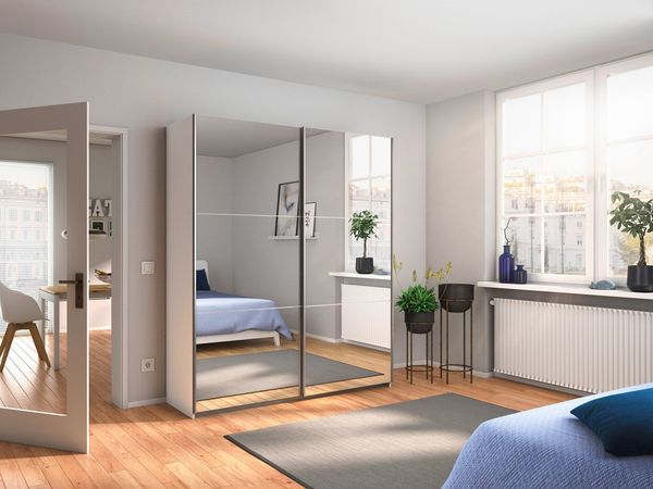 rauch Schwebetürenschrank Kleiderschrank Schrank Garderobe REFLECT inkl. praktischer Innenausstattung mit viel Stauraum MADE IN GERMANY Bild 2