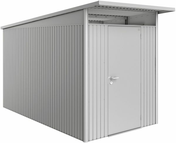Biohort Gerätehaus AvantGarde, A4: 180 x 380 x 222 (b x t x h) cm, silber-metallic