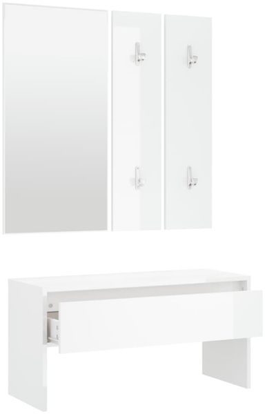 Flurmöbel-Set Hochglanz-Weiß Holzwerkstoff [808789] Bild 6