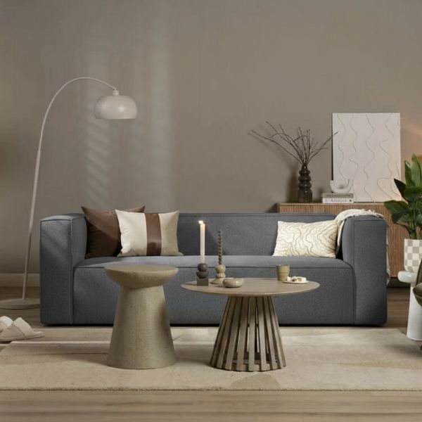 Bronx71 Sofa 3-Sitzer Memphis Stoff anthrazit