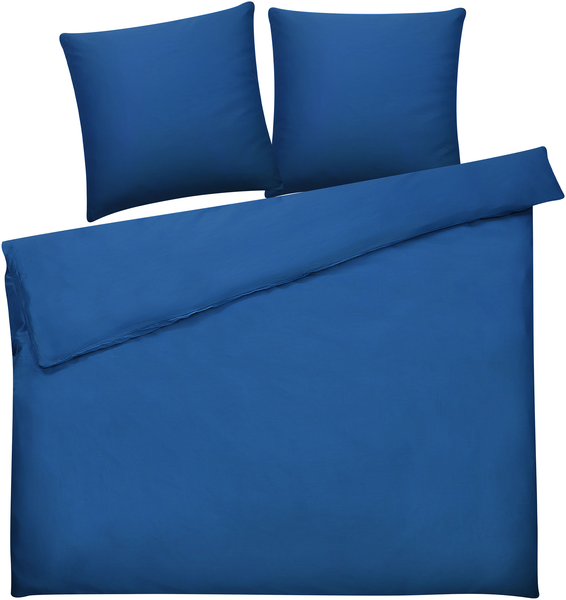 Bettwäsche-Set Ohne Muster HARMONRIDGE 220x240 cm Baumwoll-Satin Dunkelblau Bild 4