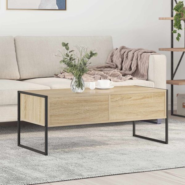 vidaXL Couchtisch mit Schubladen Sonoma 100 x 46 x 40 cm Holzwerkstoff 886445