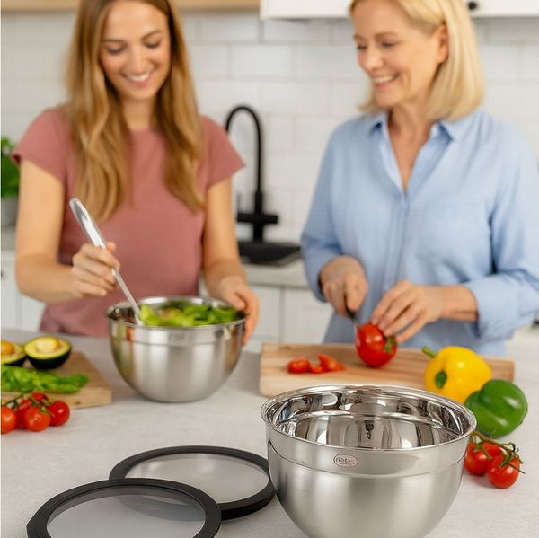Roesle Schüssel-Set 2-tlg. 20 & 24 cm mit Frischhalte-Deckel
