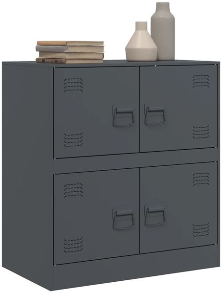 Sideboard, Kommode Anthrazit 67x39x73 cm Stahl j929p Bild 5