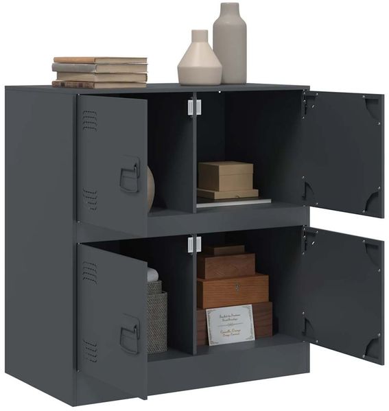 Sideboard, Kommode Anthrazit 67x39x73 cm Stahl j929p Bild 4