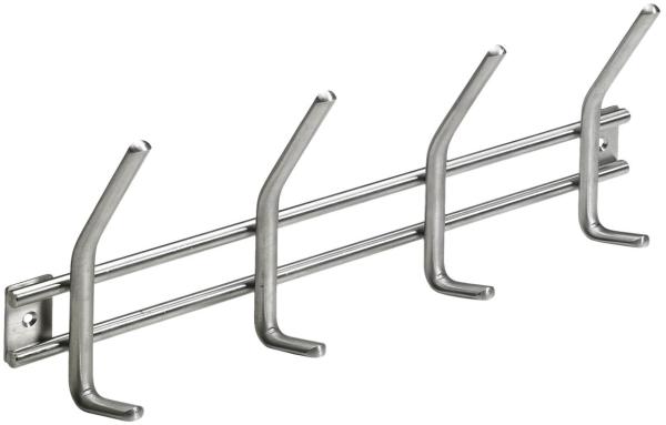 Hettich Garderobenleiste 4 Haken 35,5 x 14,0 x 5,0 cm Edelstahl