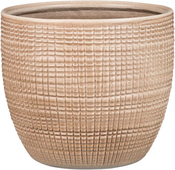 Scheurich Corteza, Blumentopf aus Keramik,, Farbe: Canela, 24,9 cm Durchmesser, 22,1 cm hoch, 8,004 l Vol.