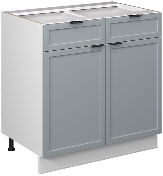 Küchenunterschrank Fame-Line Hellblau-grau 80 cm ohne Arbeitsplatte Vicco