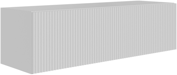 Selsey ‘Veldio’ TV-Lowboard hängend mit geriffelten Fronten, 100 cm, weiß Bild 1