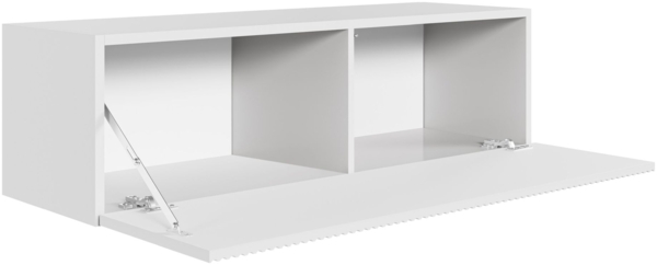 Selsey ‘Veldio’ TV-Lowboard hängend mit geriffelten Fronten, 100 cm, weiß Bild 4