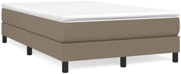 vidaXL Boxspringbett mit Matratze Taupe 120x190 cm Stoff 3269661