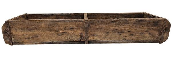 Meinposten Holzkiste Ziegelform Ziegelsteinform Kiste recyceltes Holz Kasten 60 cm (1 St)