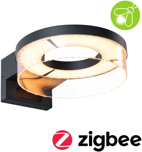Paulmann 93113 LED Außenwandleuchte Capea Zigbee Bewegungsmelder tunable warm IP44 anthrazit