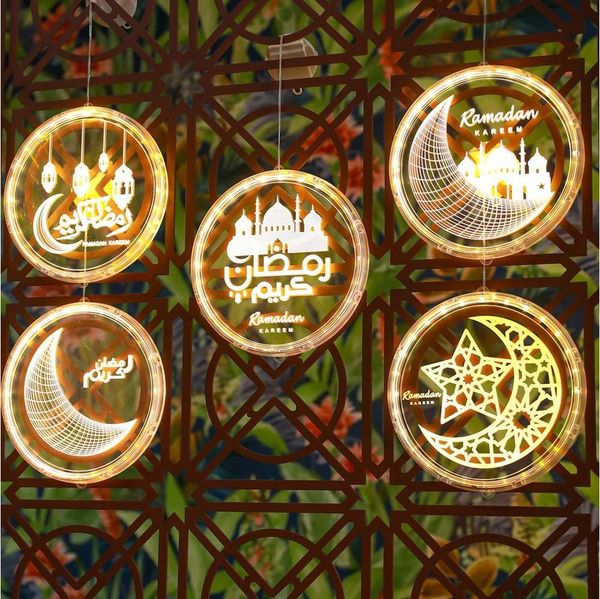 MUPOO LED-Lichterkette Eid Ramadan Lichterkette,6.3 Zoll LED Muslim Ramadan Lichter, Islamisch Muslimisch Licht Deko für Außen Innen Party