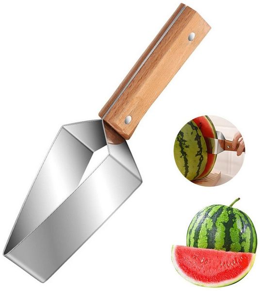 FOUORTUNATE-BEE Obstschneider Edelstahl Wassermelonen-Schneider für Sommerfrüchte, (multifunktionaler Obstschneider für Wassermelone und Honigmelone)