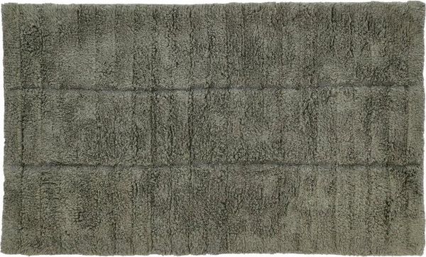 Zone Denmark Badematte Tiles, Badteppich, Badvorleger, Duschvorleger, Baumwolle, Olive Green, 80x50 cm, 26451