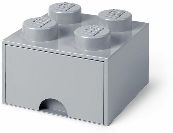 Lego 'Storage Brick 4' Aufbewahrungsbox grau mit 1 Schublade