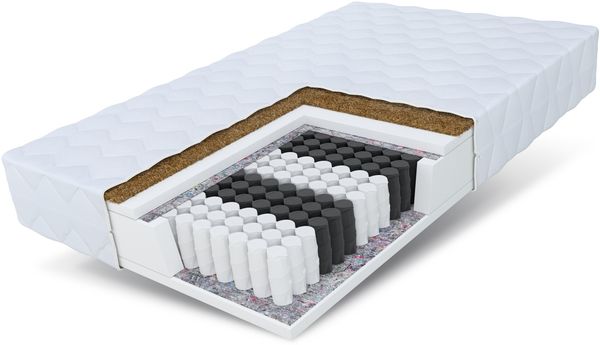 Matratze 120x200 Taschenfederkern 7 Zonen Kokos HOME Plus 17 cm Premium H3 Bett