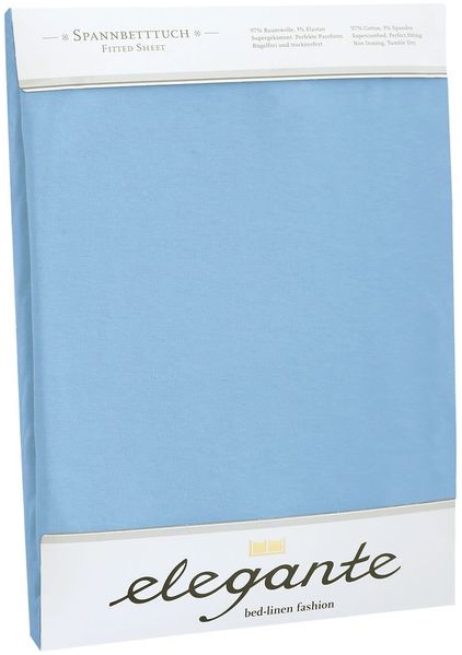 elegante Jersey Spannbettlaken | 180x200 - 200x220 cm | bleu