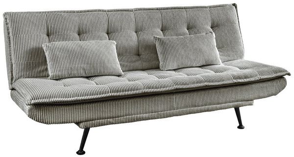 riess-ambiente Schlafsofa JAZZ 190cm greige – 3-Sitzer Sofa mit Bettfunktion, Cordbezug, modern, Einzelartikel 1 Teile, komfortable Ausziehcouch mit Polsterung – ideal fürs Gästezimmer