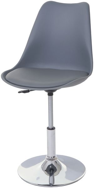 2er-Set Esszimmerstuhl 'Malmö' Kunstleder dunkelgrau, Chromfuß Bild 5
