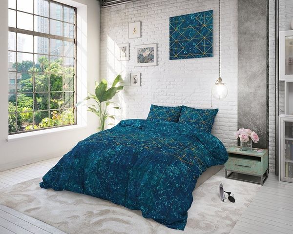 Sitheim-Europe Bettwäsche SLEEPTIME ELEGANCE DOXY TÜRKIS Bettbezug +Kissenbezüge, Baumwolle, 3 teilig, Weich, geschmeidig und wärmeregulierend