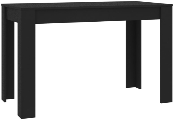 vidaXL Esstisch Schwarz 120 x 60 x 76 cm Spanplatte [800433]