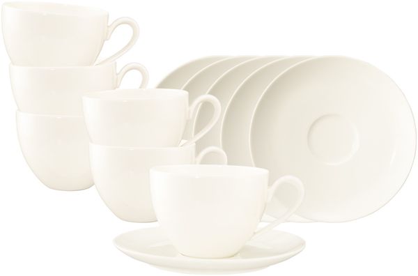 Seltmann Weiden Savona Milchkaffeetasse mit Untertasse 340 ml Fine Diamond 6er Set