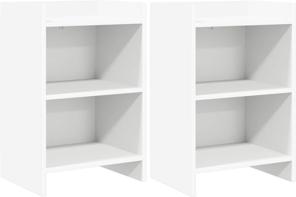 vidaXL Nachttische 2 pcs Weiß 40 x 30 x 60 cm Holzwerkstoff 8010996