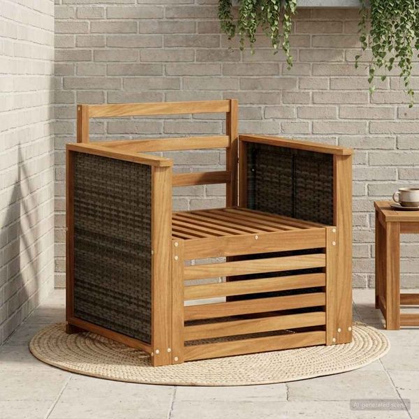 vidaXL Outdoor Mittelsofa Natur 3438903