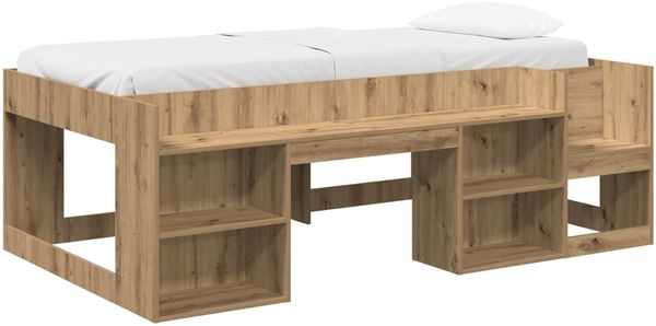 vidaXL Kinderbettgestell mit Stauraum Artisan-Eiche 90 x 200 cm 3422610 Bild 2