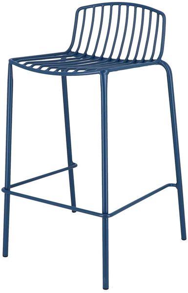 Mori Outdoor Barstuhl aus Stahl blau 65